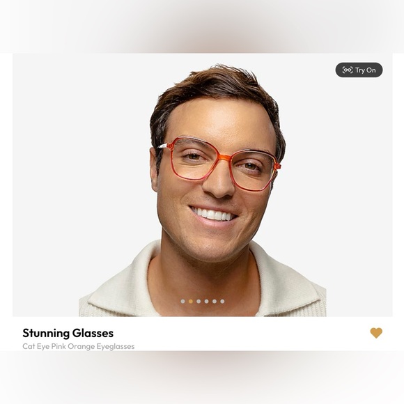 Eyebuy Direct Stunning Frames Glasses Ombré Orange & Pink - Picture 2 of 3